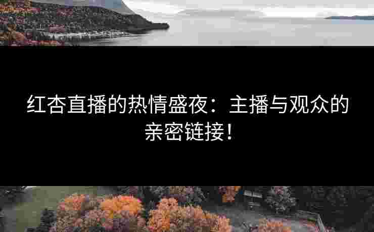 红杏直播的热情盛夜：主播与观众的亲密链接！